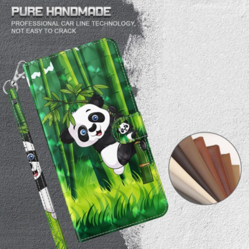 Capa Folio Para Samsung Galaxy A32 5G Panda Light Spot E Bambu