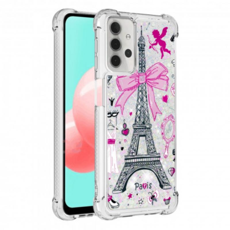 Capa Para Samsung Galaxy A32 5G As Lantejoulas Da Torre Eiffel