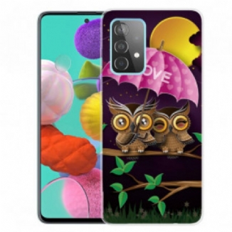 Capa Para Samsung Galaxy A32 5G Corujas Flexíveis Do Amor