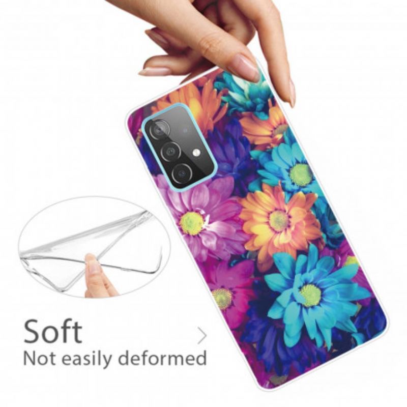 Capa Para Samsung Galaxy A32 5G Flores Flexíveis