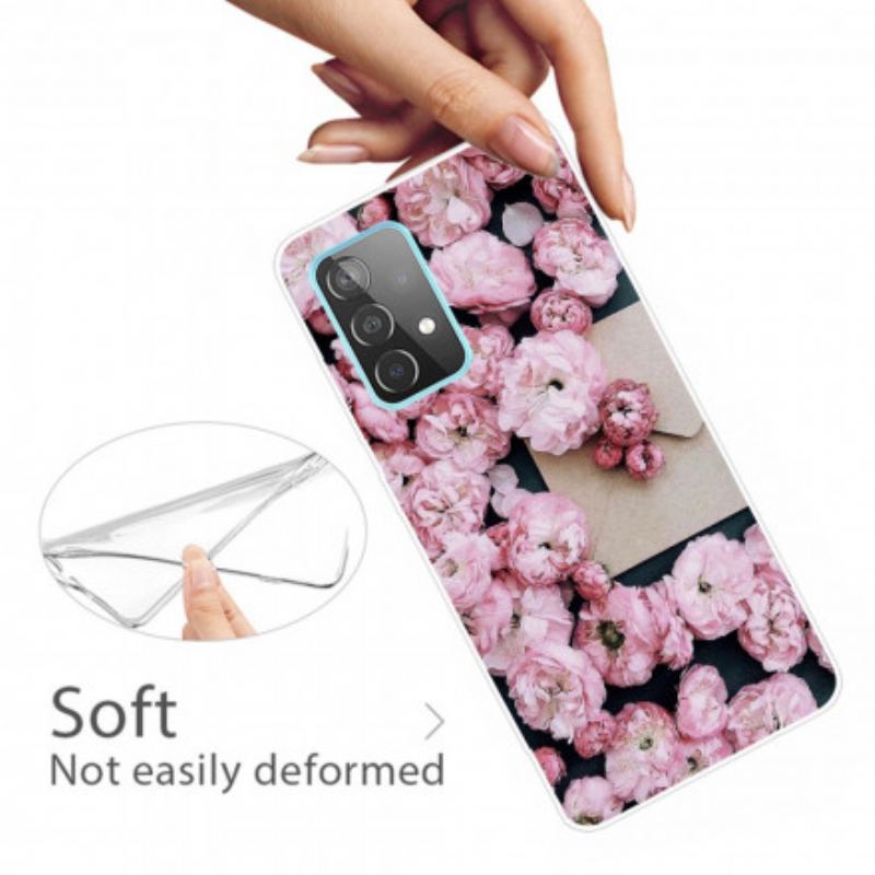 Capa Para Samsung Galaxy A32 5G Flores Intensas