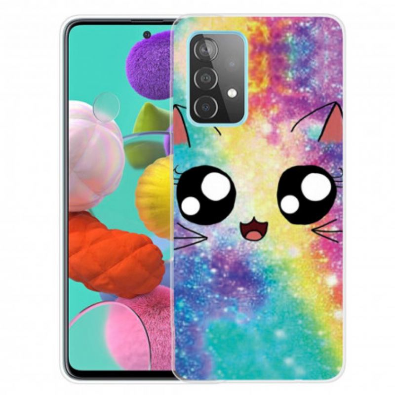 Capa Para Samsung Galaxy A32 5G Gato De Desenho Animado