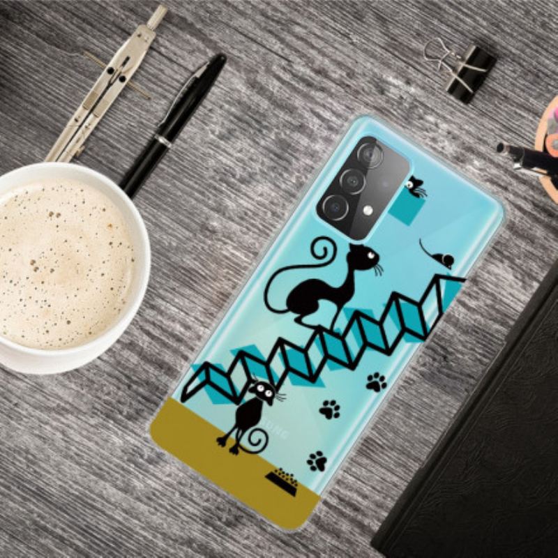 Capa Para Samsung Galaxy A32 5G Gatos Engraçados