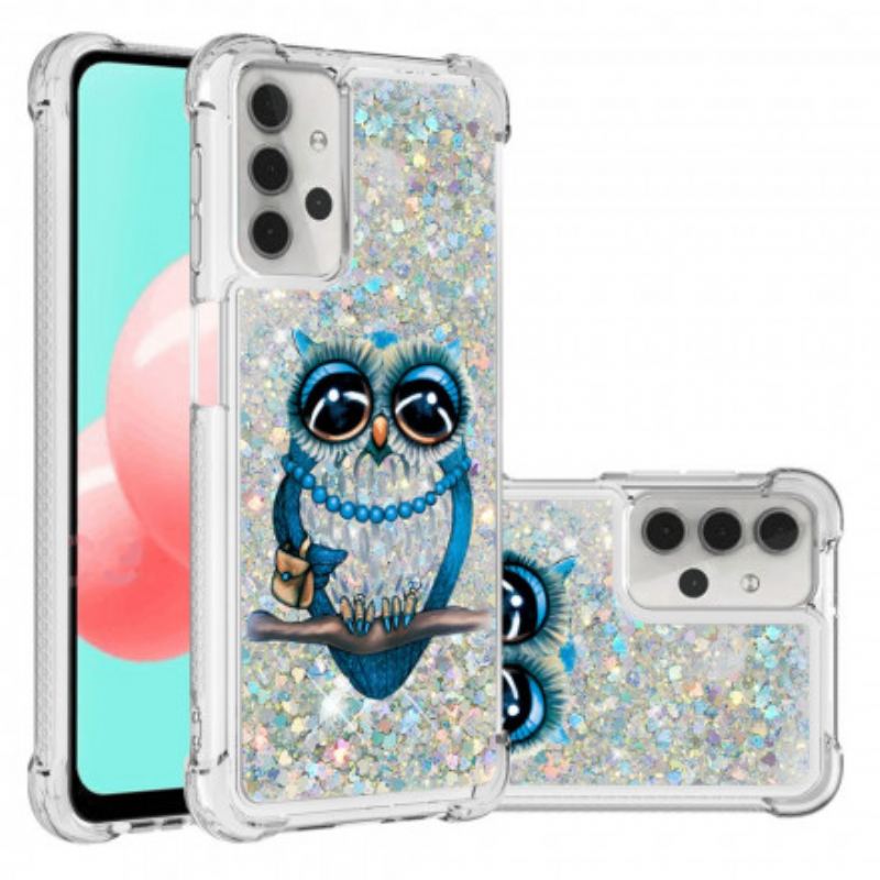 Capa Para Samsung Galaxy A32 5G Lantejoulas Miss Coruja