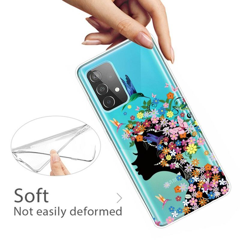 Capa Para Samsung Galaxy A32 5G Linda Cabeça De Flor