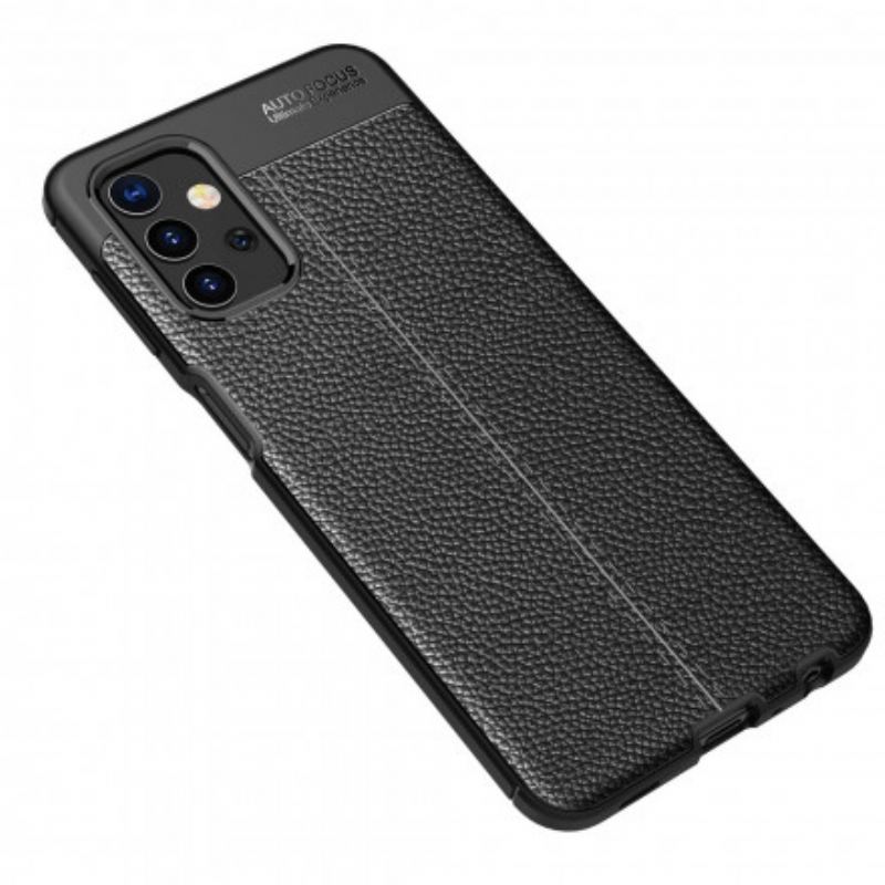 Capa Para Samsung Galaxy A32 5G Linha Dupla Efeito Couro Litchi