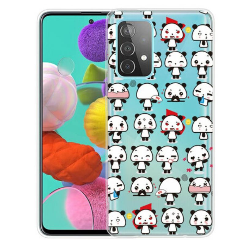 Capa Para Samsung Galaxy A32 5G Pandas Engraçados Sem Costura