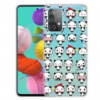 Capa Para Samsung Galaxy A32 5G Pandas Engraçados Sem Costura