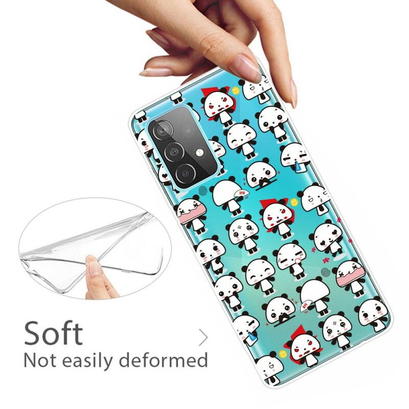 Capa Para Samsung Galaxy A32 5G Pandas Engraçados Sem Costura