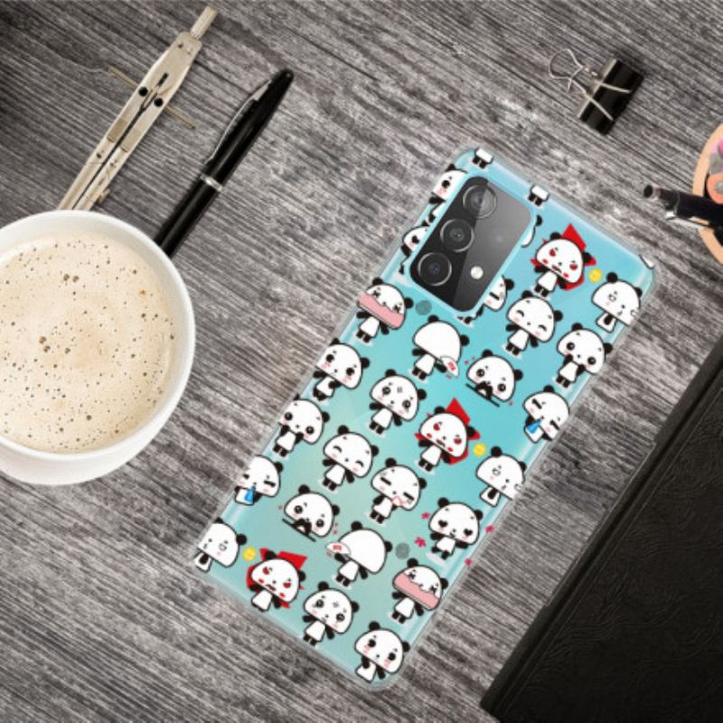 Capa Para Samsung Galaxy A32 5G Pandas Engraçados Sem Costura