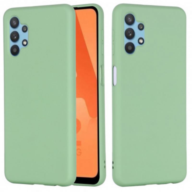 Capa Para Samsung Galaxy A32 5G Silicone Líquido Com Cordão