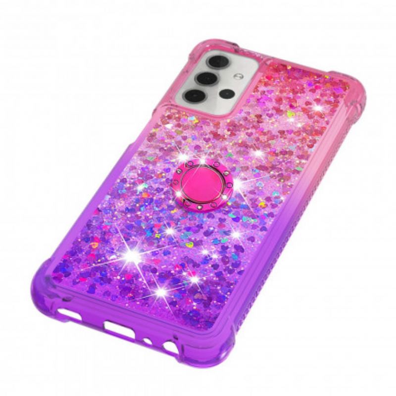 Capa Para Samsung Galaxy A32 5G Suporte De Anel Glitter