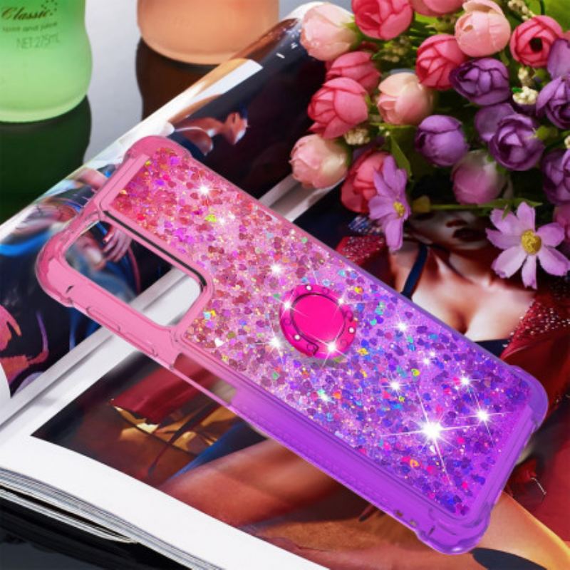 Capa Para Samsung Galaxy A32 5G Suporte De Anel Glitter