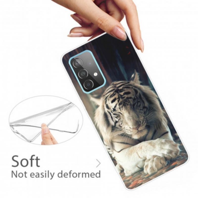 Capa Para Samsung Galaxy A32 5G Tigre Flexível