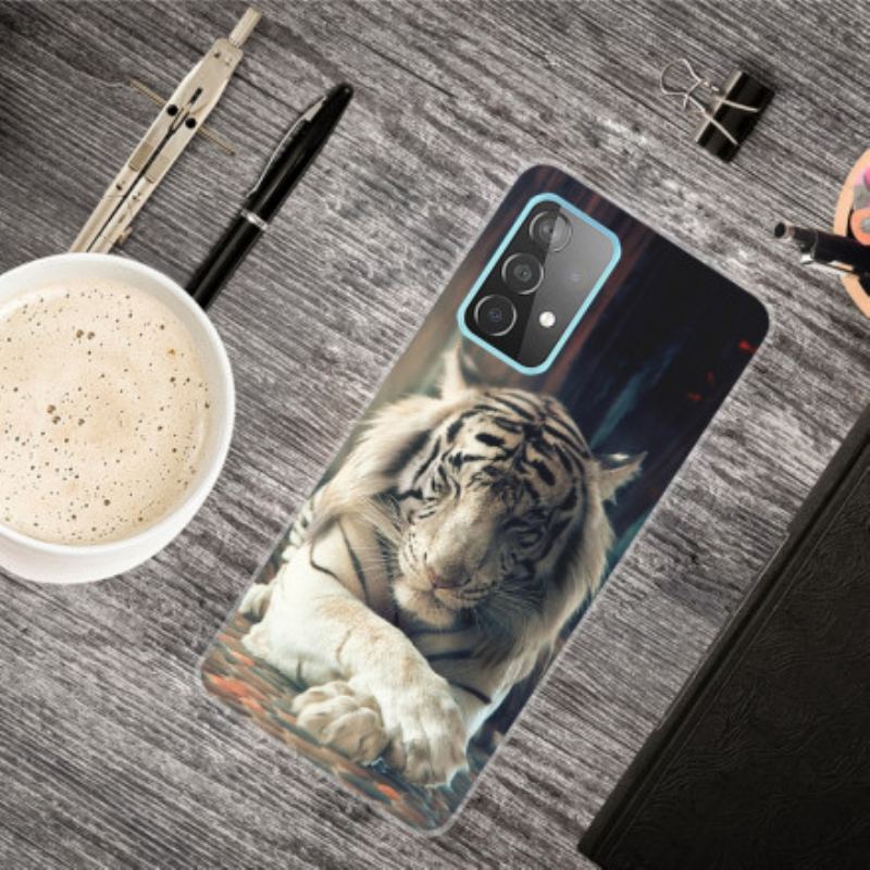 Capa Para Samsung Galaxy A32 5G Tigre Flexível