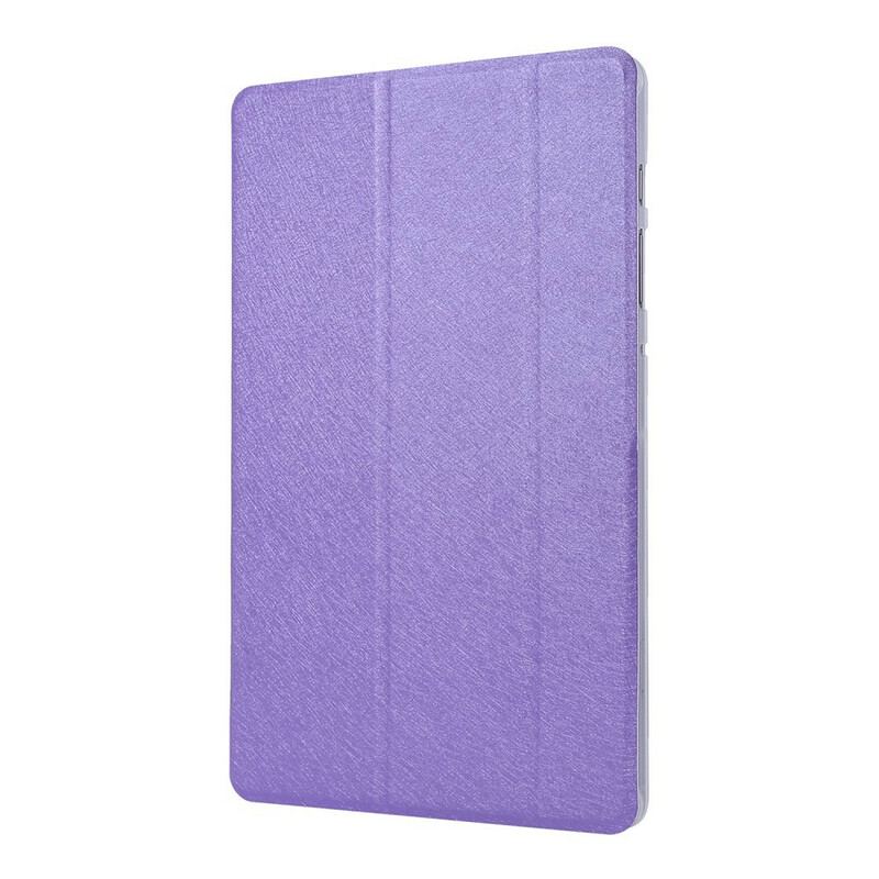 Capa De Celular Para Samsung Galaxy Tab S8 / Tab S7 Couro Falso Textura De Seda