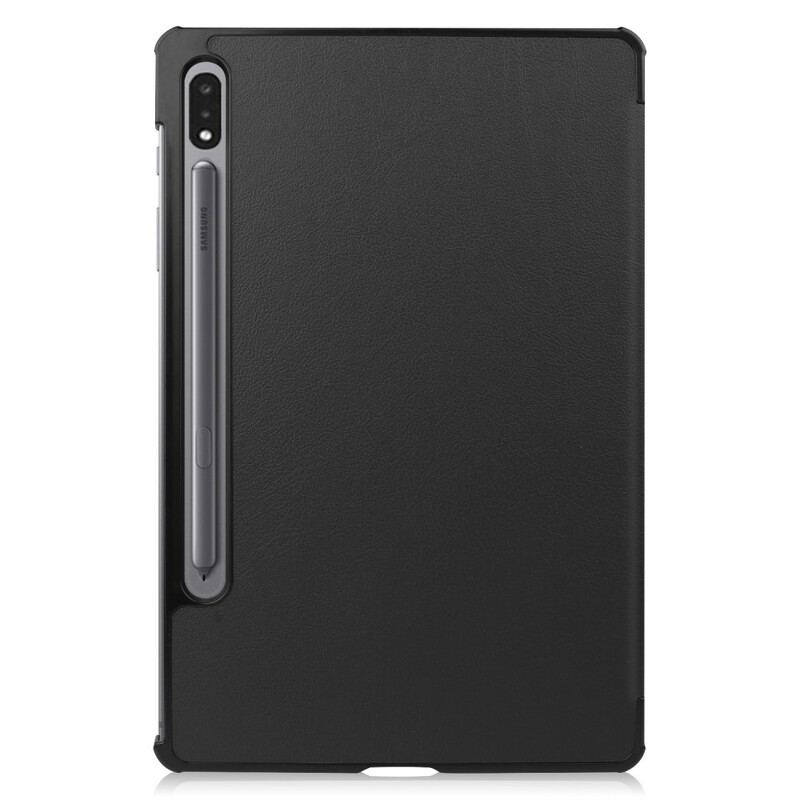 Capa De Celular Para Samsung Galaxy Tab S8 / Tab S7 Porta Caneta Dobrável Em Três Partes