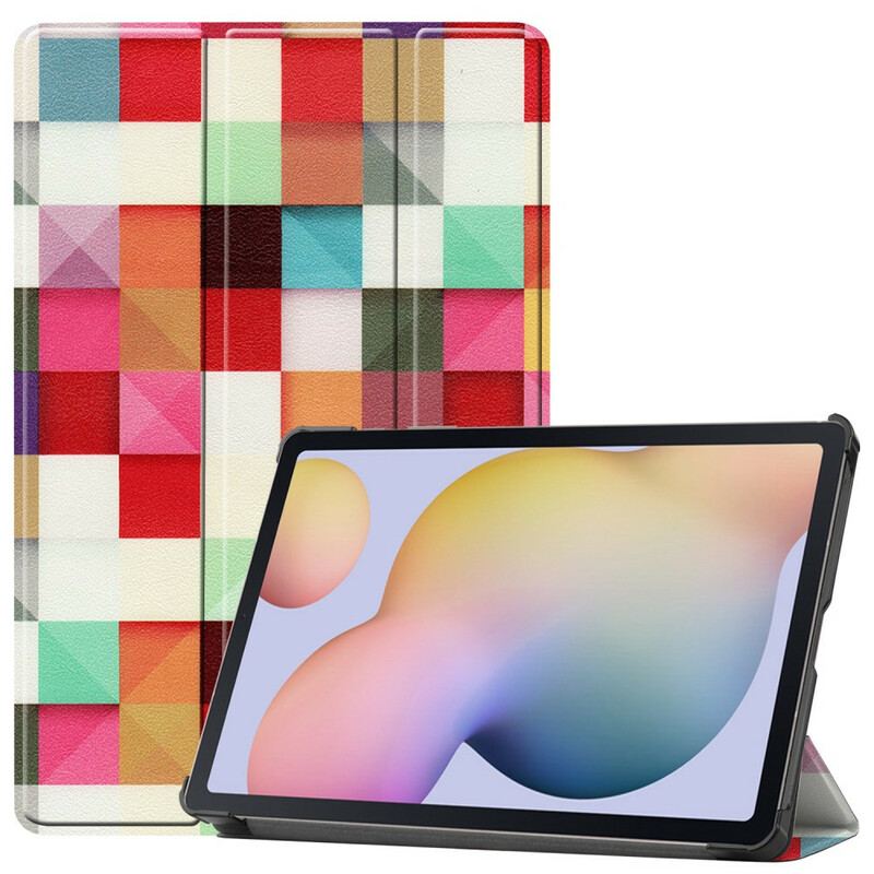 Capa De Celular Para Samsung Galaxy Tab S8 / Tab S7 Porta Caneta Mosaico