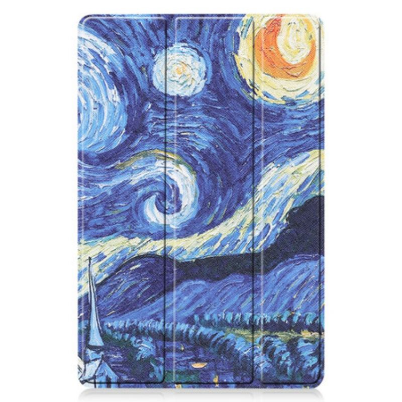 Capa De Celular Para Samsung Galaxy Tab S8 / Tab S7 Porta Caneta Noite Estrelada