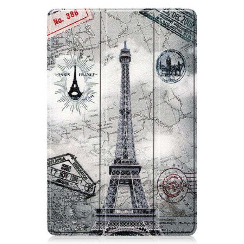 Capa De Celular Para Samsung Galaxy Tab S8 / Tab S7 Suporte Para Caneta Torre Eiffel