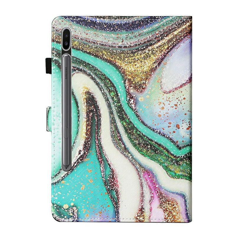 Capa De Couro Para Samsung Galaxy Tab S8 / Tab S7 Artístico