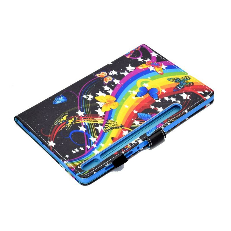 Capa De Couro Para Samsung Galaxy Tab S8 / Tab S7 Borboletas Borboletas