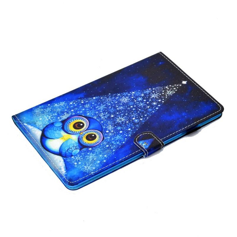 Capa De Couro Para Samsung Galaxy Tab S8 / Tab S7 Coruja