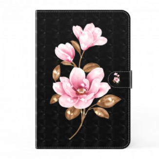 Capa De Couro Para Samsung Galaxy Tab S8 / Tab S7 Flores De Árvore De Couro Falso