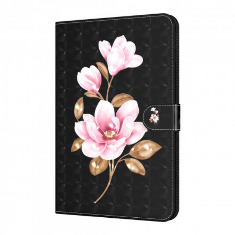 Capa De Couro Para Samsung Galaxy Tab S8 / Tab S7 Flores De Árvore De Couro Falso