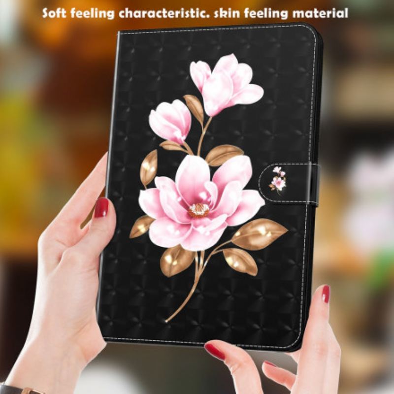 Capa De Couro Para Samsung Galaxy Tab S8 / Tab S7 Flores De Árvore De Couro Falso