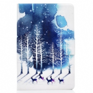 Capa De Couro Para Samsung Galaxy Tab S8 / Tab S7 Inverno