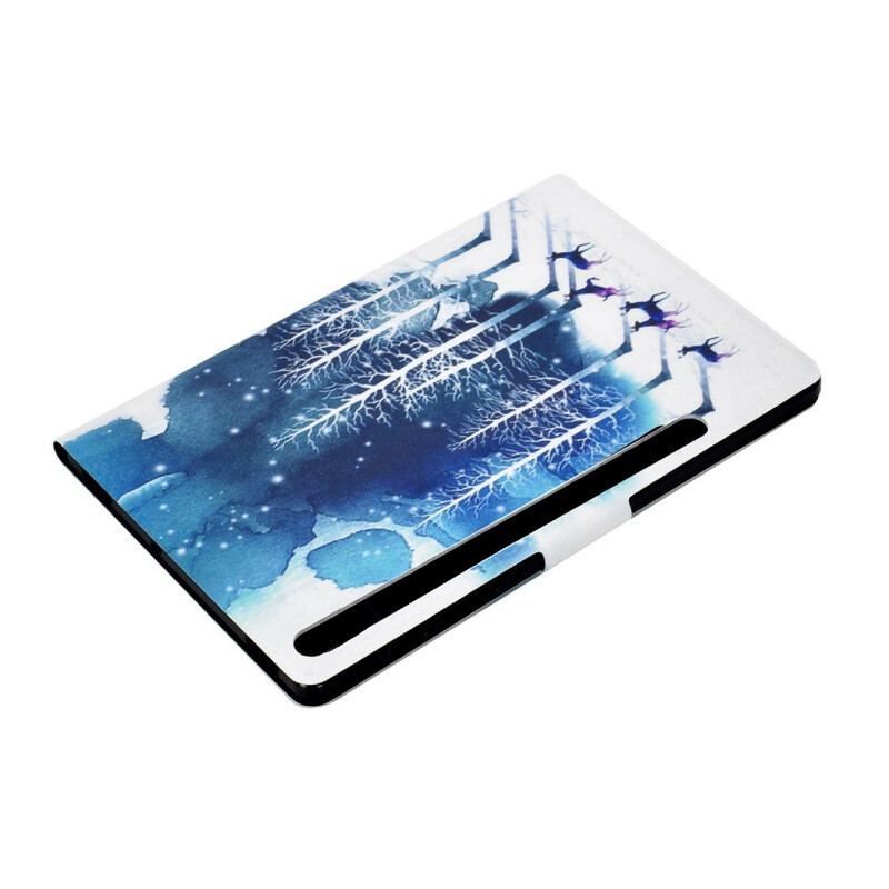 Capa De Couro Para Samsung Galaxy Tab S8 / Tab S7 Inverno