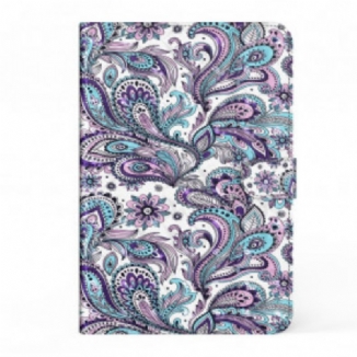 Capa De Couro Para Samsung Galaxy Tab S8 / Tab S7 Padrão Paisley De Couro Sintético