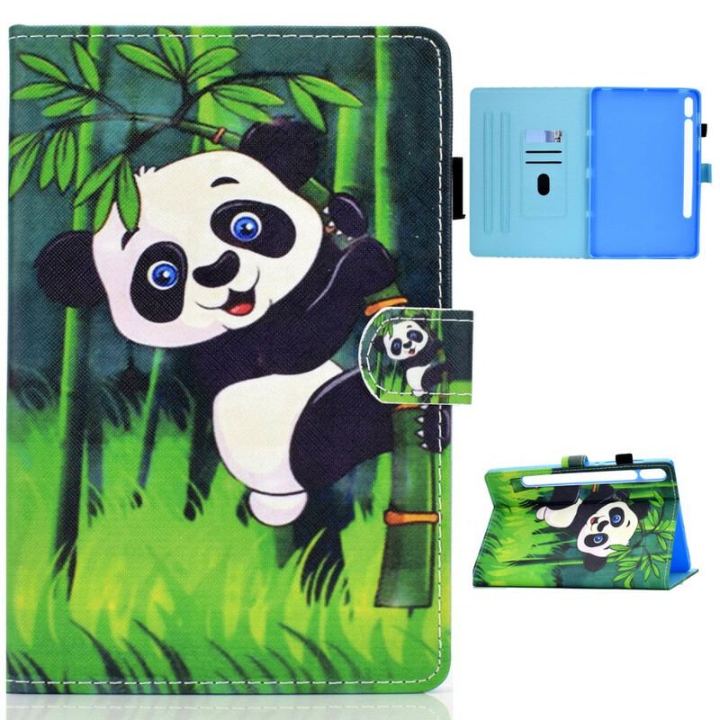 Capa De Couro Para Samsung Galaxy Tab S8 / Tab S7 Panda