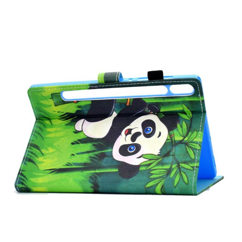 Capa De Couro Para Samsung Galaxy Tab S8 / Tab S7 Panda