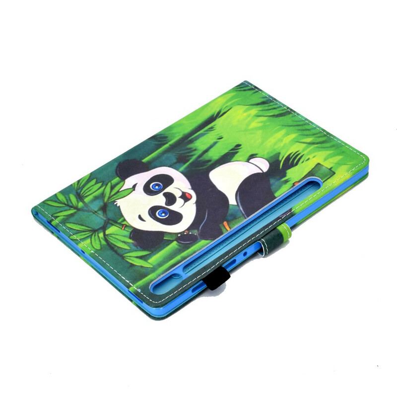 Capa De Couro Para Samsung Galaxy Tab S8 / Tab S7 Panda