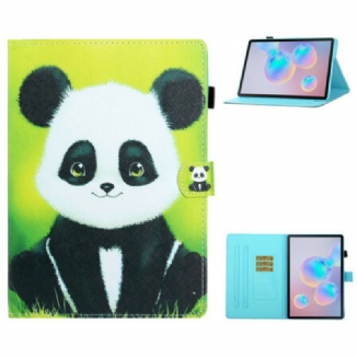 Capa De Couro Para Samsung Galaxy Tab S8 / Tab S7 Panda Fofo