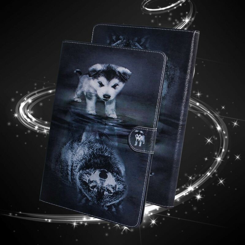 Capa De Couro Para Samsung Galaxy Tab S8 / Tab S7 Sonho De Cachorrinho