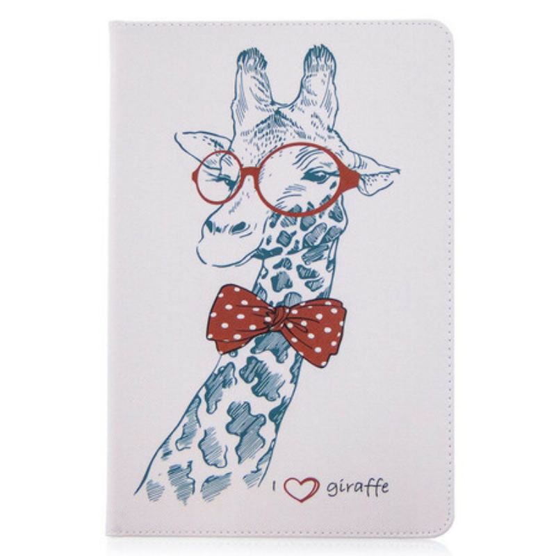 Capa Flip Para Samsung Galaxy Tab S8 / Tab S7 Estampa De Girafa