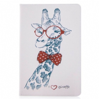 Capa Flip Para Samsung Galaxy Tab S8 / Tab S7 Estampa De Girafa