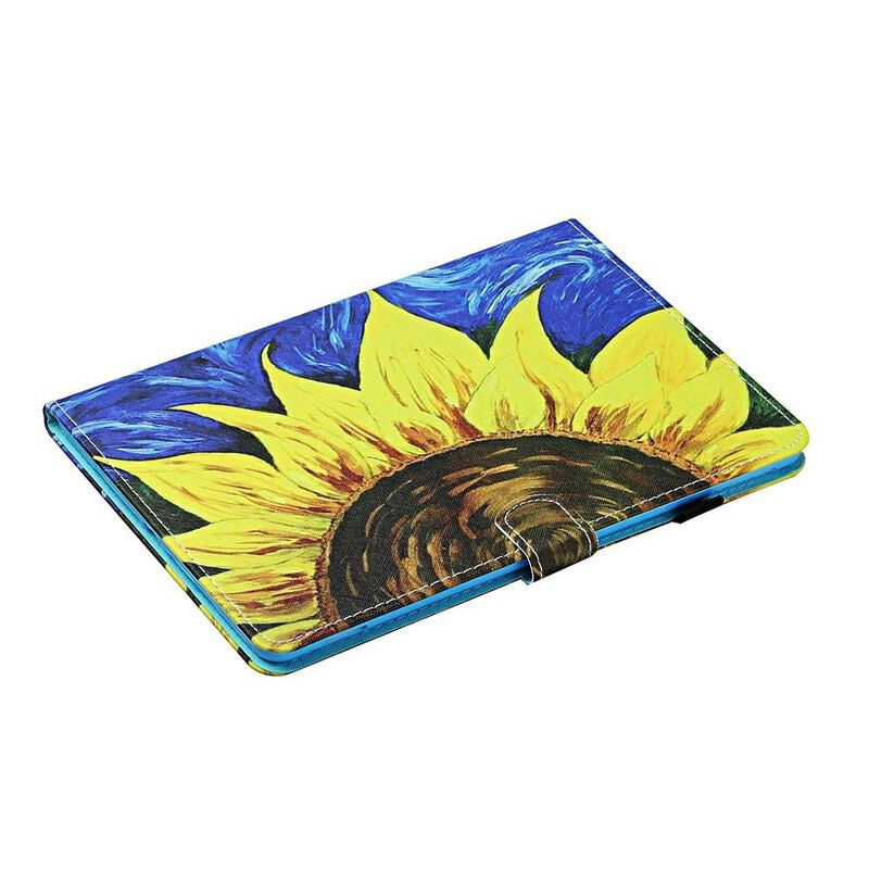 Capa Flip Para Samsung Galaxy Tab S8 / Tab S7 Girassol Pintado