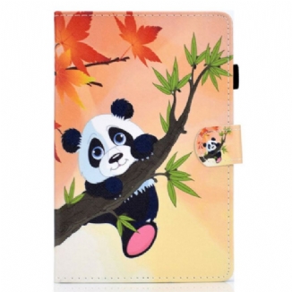 Capa Flip Para Samsung Galaxy Tab S8 / Tab S7 Panda Fofo