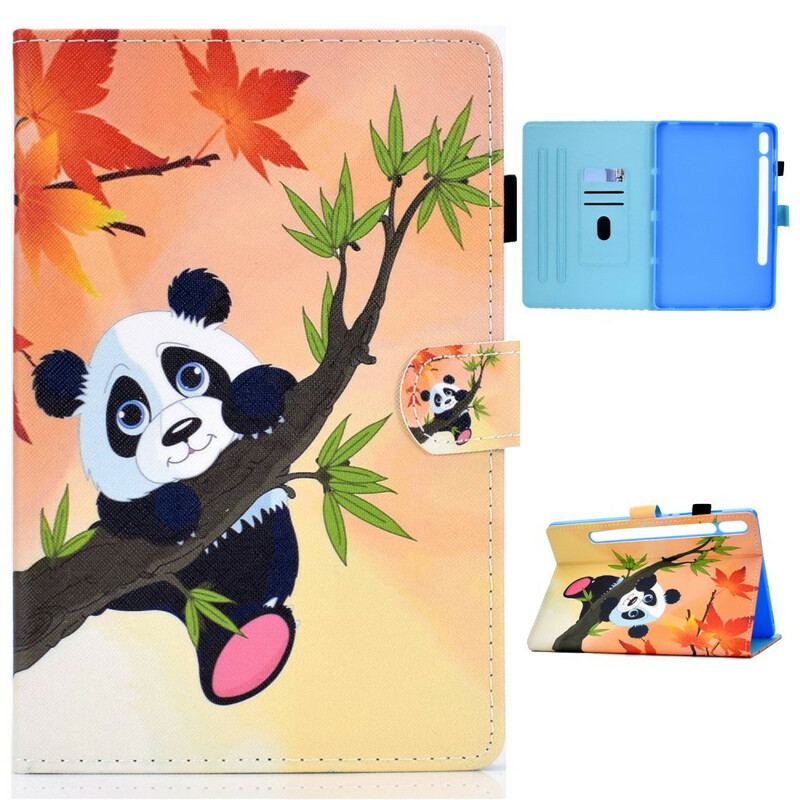 Capa Flip Para Samsung Galaxy Tab S8 / Tab S7 Panda Fofo