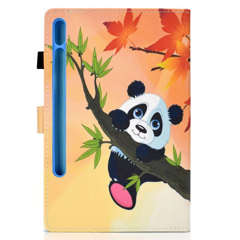 Capa Flip Para Samsung Galaxy Tab S8 / Tab S7 Panda Fofo