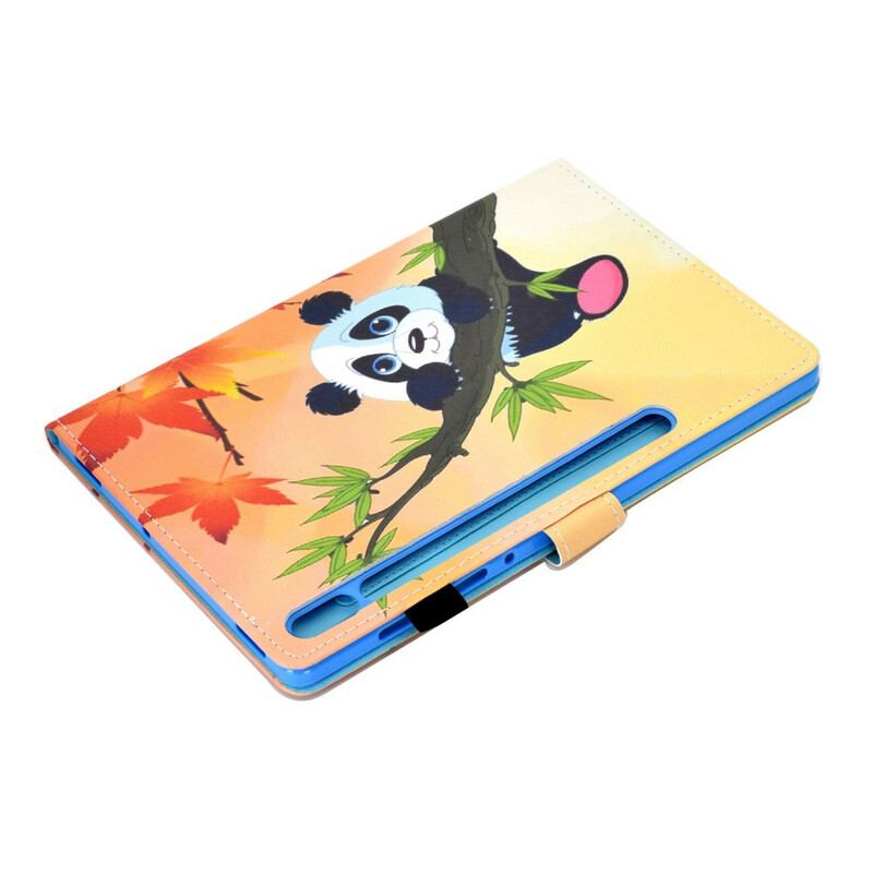 Capa Flip Para Samsung Galaxy Tab S8 / Tab S7 Panda Fofo