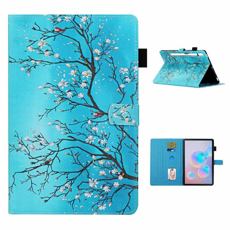 Capa Flip Para Samsung Galaxy Tab S8 / Tab S7 Ramos Floridos