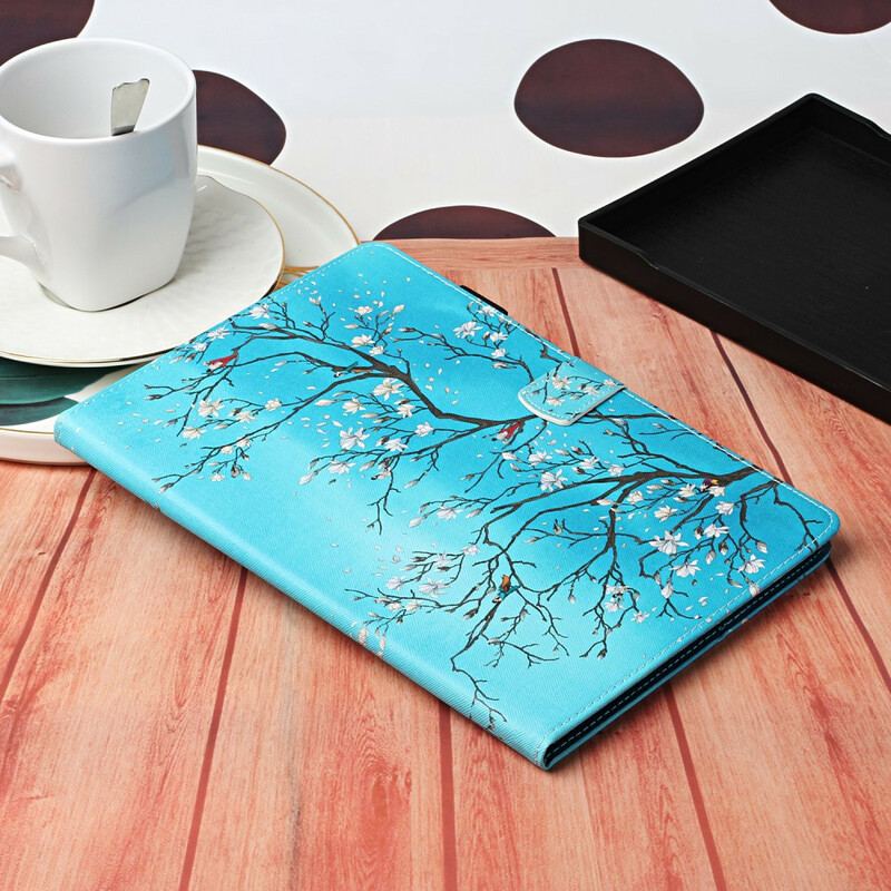 Capa Flip Para Samsung Galaxy Tab S8 / Tab S7 Ramos Floridos