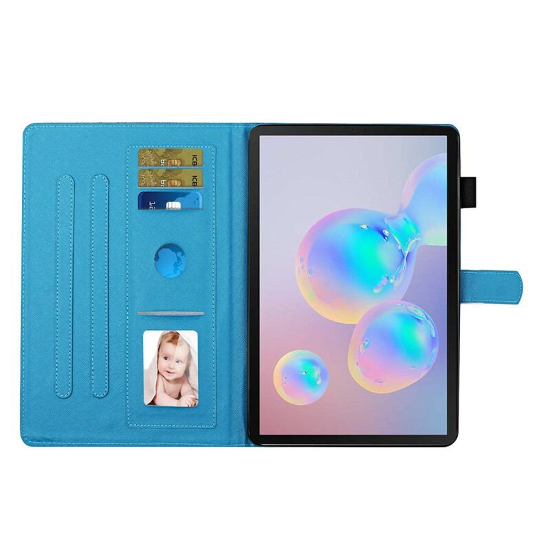 Capa Flip Para Samsung Galaxy Tab S8 / Tab S7 Ramos Floridos