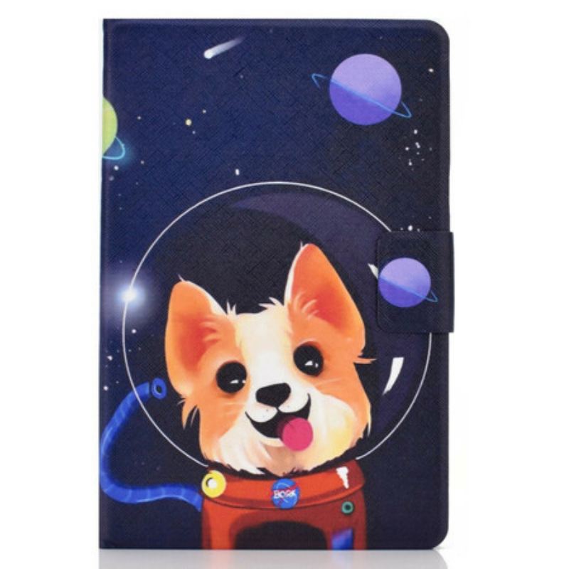 Capa Folio Para Samsung Galaxy Tab S8 / Tab S7 Cao Espacial