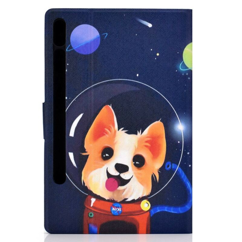 Capa Folio Para Samsung Galaxy Tab S8 / Tab S7 Cao Espacial